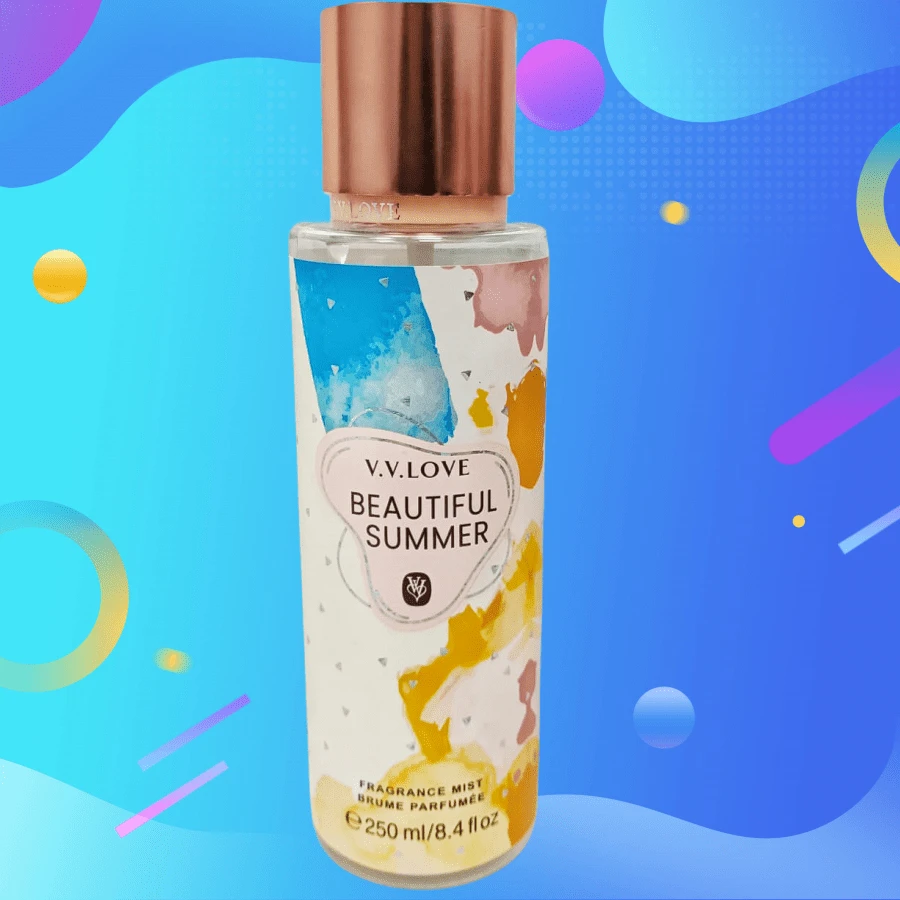Perfume para dama, body mist para mujer VV Love,250 ml,con glitter, aroma froral ,delicioso - Floral - Ver 1