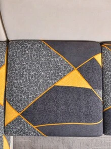 1入組多邊形彈性聚酯纖維沙發坐墊套,防滑家用沙發保護套 - 彩色 - 查看 6