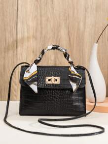 時尚女士休閒手提包,簡約多變迷你包,可當手提包或單肩包使用 - 黑色 - 查看 1