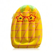 Bodyboard Inflatable Swimming Aid, Inflatable Surfboard Bodyboard, Portable Bodyboard With Handles, Surfboard Inflatable Swimming Board Children With Handles, Fruit Surfboard, Summer Pool Beach Float Board - Yellow - View 1