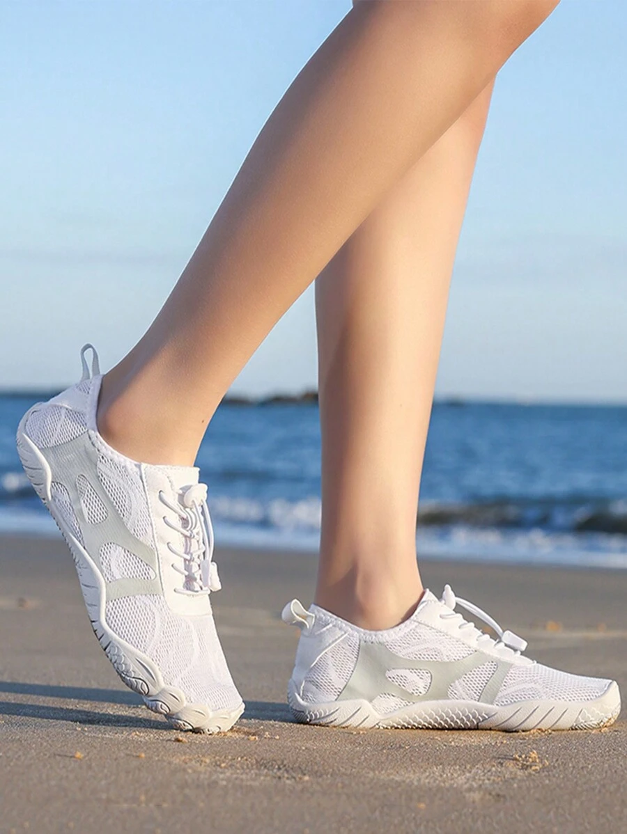 2024 Đúng mốt Giày thể thao Đối với Cặp đôi Thích hợp Đối với Đi bộ du lịch , Thể thao dưới Nước , bờ biển - trắng - Xem 1