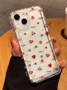 卡通印花透明手机壳 适用于 兼容 Galaxy/A54/A14/A32/A23/A33/A24/A52S/S20/S21/S22/S23/S24/S23Plus/S24ultra - 無色 - 查看 1