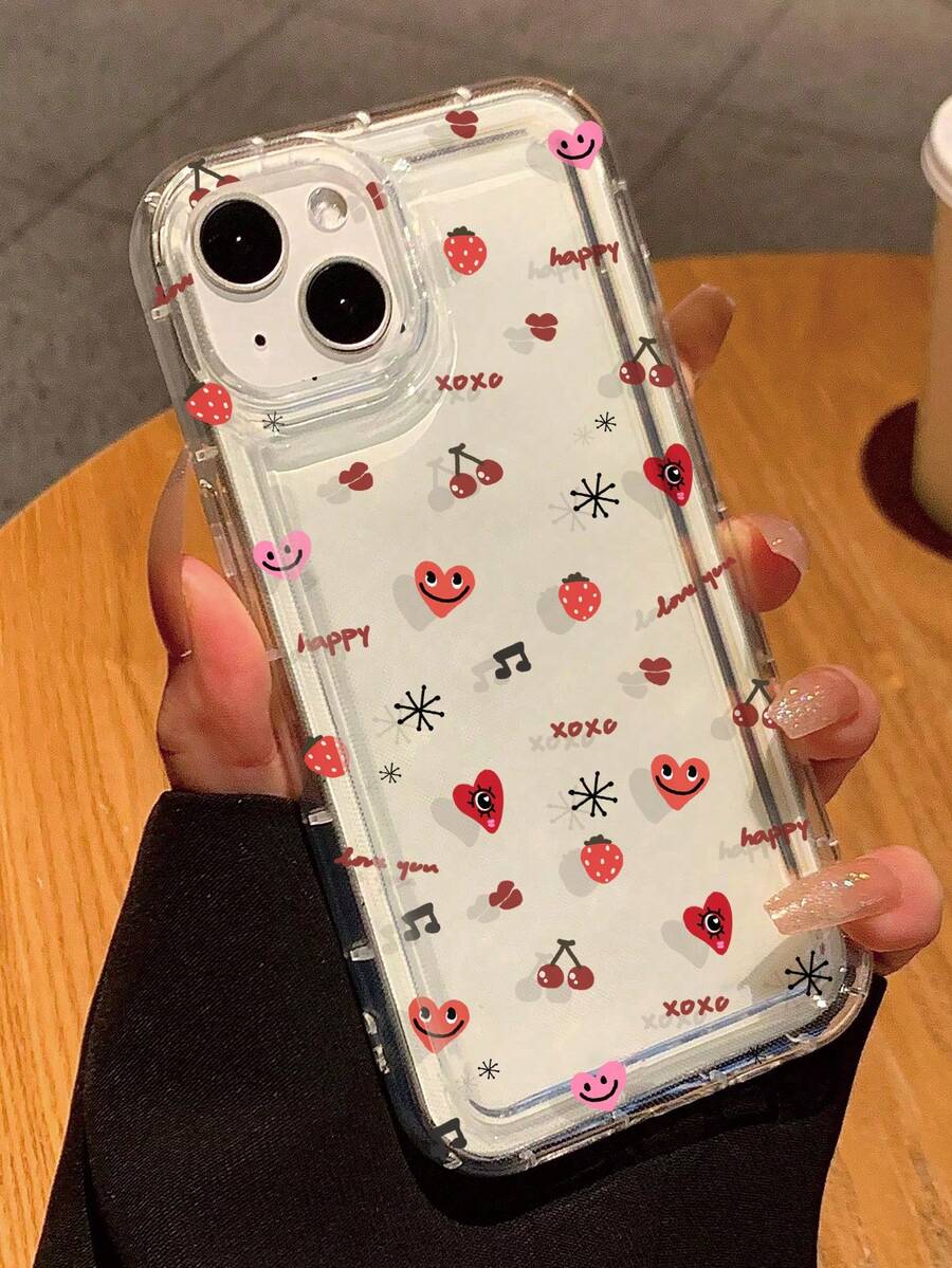 卡通印花透明手机壳 适用于 兼容 Galaxy/A54/A14/A32/A23/A33/A24/A52S/S20/S21/S22/S23/S24/S23Plus/S24ultra - 無色 - 查看 1