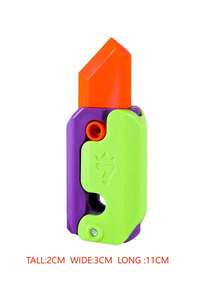 1 Peça Brinquedo de Alívio de Estresse com Formato de Cenoura Bicolor de Plástico Roxo - Roxo - Visão 3