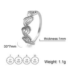 1 Miếng Của phụ nữ Thép không gỉ Rỗng Dấu chân Nhẫn , Ấm áp Và Niềm vui Qủa tặng Đối với Gia đình Và Bạn - loạt thời trang - Xem 7