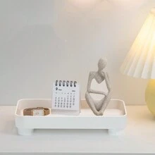 1pc Desktop Organizer Tray, Fashionable Minimalist Nordic Style Tabletop Tray For Entryway, Vanity, Ornaments, Suitable As Eid Holiday Gift