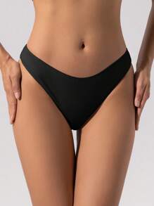 5pcs/Set Women Low Waist Solid Color Comfortable Breathable Triangle Panties