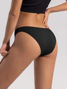 5pcs/Set Women Low Waist Solid Color Comfortable Breathable Triangle Panties