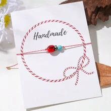 銅珠合成藍寶石瓢蟲疊疊樂項鍊2024新希臘三月手鐲（附卡） - C-B23112205A - 查看 1