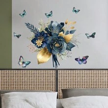 1 Miếng Xanh Mandala Hoa Loại bướm Vây quanh Trang trí Giấy dán tường , Có thể tháo rời Vật liệu PVC Giấy dán tường , Thích hợp Đối với Phòng bếp Giấy dán tường , - Nhiều màu - Xem 4