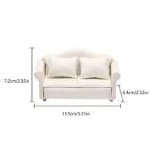 1:12 Trang trí Nhà Đồ nội thất thu nhỏ Ghế sofa màu trắng có gối Mô hình ghế sofa Đồ nội thất Cảnh Trang trí Trang trí Nhà Trang trí Phụ kiện Nhà Quà tặng tốt nhất - trắng - Xem 11