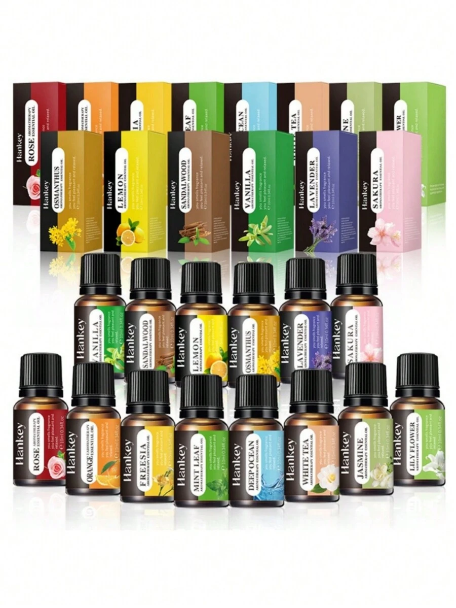 10ml 香薰精油瑜伽油植物精油加湿器扩散器水果花香薰香薰油茉莉薰衣草玫瑰橙子客厅浴室除臭复活节 - 彩色 - 查看 1