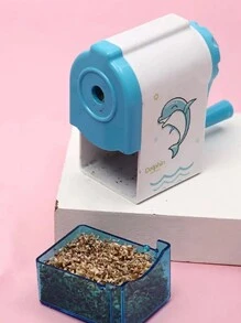 1 pièce Taille-crayon avec impression de licorne dauphin, taille-crayon manuel à manivelle pour les étudiants - cadeau parfait pour la papeterie scolaire et les fournitures de bureau ! , Taille-crayon pour enfants, Taille-crayon électrique, Taille-crayon, Taille-crayon, Taille-crayon électrique, Rentrée scolaire