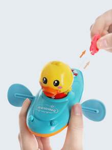 1 pièce Jouet de bain Barque à rames avec canard jaune bébé, couleur aléatoire