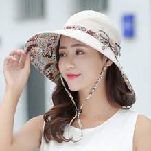 Boho Fashionable And Pretty Sun Hat For Summer Outdoors With Sun Protection, Ladies' Summer/Foldable/All-Match/Cloth Hat/Bucket Hat - Inner Flowerpot Cap - View 11