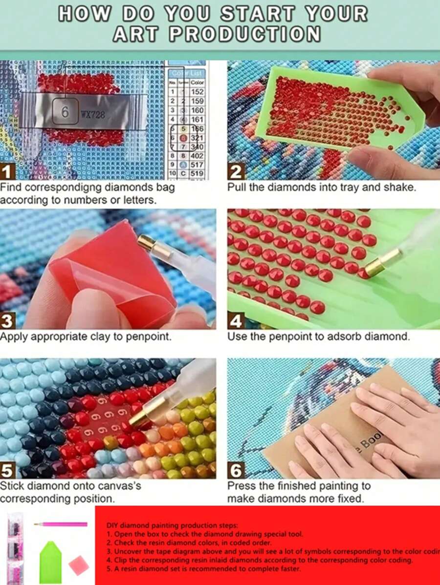 [Large Size] Penguin Pattern Diamond Painting Kit, 5d Diy Mosaic Full