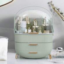 LIVINGANDHOME 14 Colors Multi-Function Makeup Storage Case, Cosmetics Organizer, Jewelry Organizer Case, Finishing Box, Makeup Storage Box, Cosmetic Box, JewelryBox, Makeup Organizer, Makeup Storage Organizer,Cabinet Decorative - Mint Green - View 2