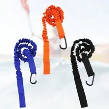 Kayak Accessories Paddle Leash & Sup Board Safety Elastic Tether & Paddle Rope For Preventing Loss Dropped - Black - View 1