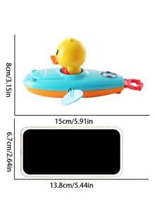 1 pièce Jouet de bain Barque à rames avec canard jaune bébé, couleur aléatoire