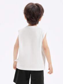 Balabala Young Boy Summer Skin-Friendly Cute Cartoon Printed Tank Top