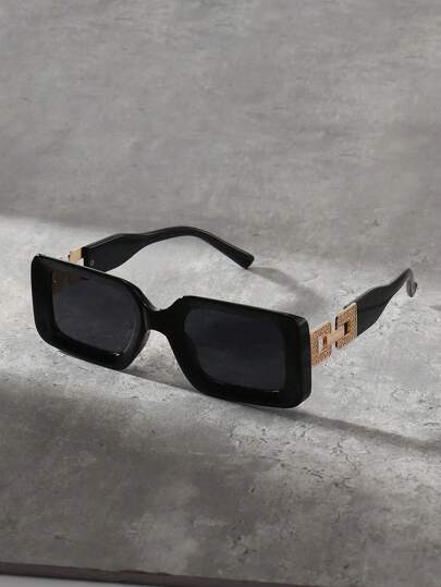 1pc Sports Outdoor Y2k Vintage Oversized Fashion Glasses For Driving, Traveling, Beach, In Summer Casual Shades Accessories,School Beach Accessories Glasses Shades Looks Street Style And Suit For Sweater Jacket Sweatshirt Hoodie Leather Pants And Cargo Pants For Summer Beach Vacation,Outdoor,Travel