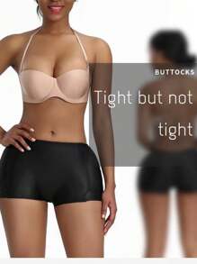 1pc Butt Lifter Shaper Pants With 4pcs Foam Padded Peach Hip Enhancer - Black - View 8