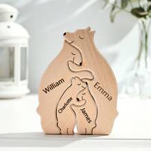 1 pieza Rompecabezas de madera personalizado de familia de osos, rompecabezas de madera personalizado de familia de osos, rompecabezas de madera personalizado con 1-8 nombres, rompecabezas de familia de osos de madera, decoración del hogar, regalo conmemorativo de rompecabezas familiar, regalo de familia animal para el hogar, regalo de boda, regalo de aniversario, regalo del Día del Padre, regalo del Día de la Madre, regalo de San Valentín, regalo para mamá/papá, regalo para decoración de la sala familiar