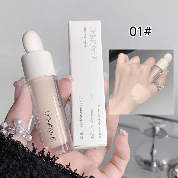 SHAQINUO Concealer For Face And Eyes, Covers Dark Circles, Blemishes, And Acne Scars, Liquid Concealer For Shading And Contouring, Brightening Skin Tone, Matte Highlighter Pen, Contouring For Cheeks And Nose, Waterproof, Sweat-Proof, Long-Lasting And Natural