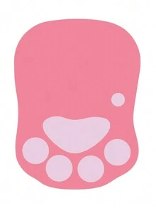 Giá đỡ cổ tay Miếng lót chuột , Dễ thương Móng mèo Hình dạng Tay Gối Cho văn phòng , Creative Silicone Dày lên Chống trượt Phần còn lại cổ tay - Màu Hồng baby - Xem 2