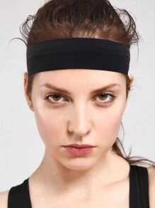 4pcs 5cm Wide Women's Simple Headband. Non-Slip, Sweat-Absorbent Elastic Headband With Soft Fabric Material. Suitable As Yoga, Running, Fitness And Other Sports Hair Accessories. Casual,Gym Turban Headband Sweatband, School Stuff, College, Headbands Fall Winter Hair Band For Vacation Outfits Woman Women Bandanas Fashion Women Scarf - Black - View 6