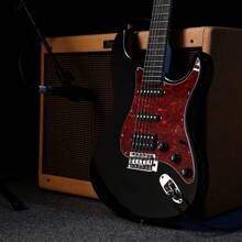 Donner Electric Guitar 39 Inch Designer Series DST-200 Stylish Solid Body Electric Guitar For Beginner Intermediate & Pro Players, Single Coil Split System, Bonus Bag, Cable, Strap - Black - View 9