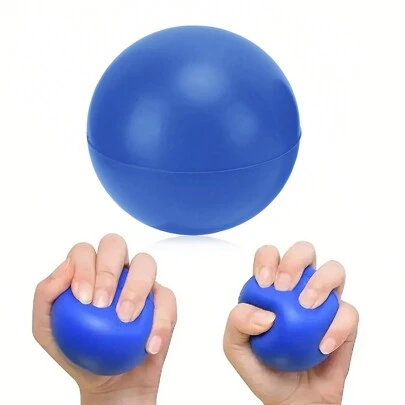 Palla da presa manuale ad alta elasticità da 7 cm, dispositivo di rinforzo delle dita, massaggiatore, strumento per esercizi e compressione per il rafforzamento dei muscoli (blu), accessori per palestra, sport, palestra, esercizi a casa