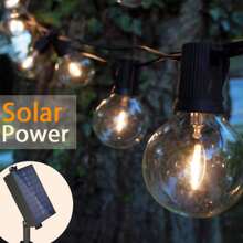 Outdoor Solar Powered Led Light Bulb G40 Plastic Shell Shatterproof, Waterproof, Perfect For Wedding, Camping, Party Decoration, Coffee Shop Lighting Outdoor Lights Fairy Lights, Solar Christmas Lights, Christmas Lights Outdoor, Solar Lights Outdoor