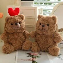 Búp bê gấu bông Love-Brain dễ thương, quà tặng cầu hôn có đầu khóa kéo để cất giữ đồ đạc, cũng có thể dùng làm gối đệm ghế sofa - màu nâu - Xem 5