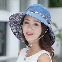 Boho Fashionable And Pretty Sun Hat For Summer Outdoors With Sun Protection, Ladies' Summer/Foldable/All-Match/Cloth Hat/Bucket Hat - Inner Flowerpot Cap - View 9