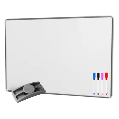 Lousa Quadro Branco Alumínio 40x30 + Apagador + 4 Marcador