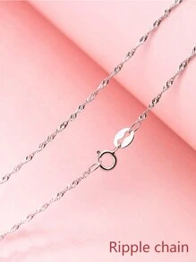 FOREVER QUEEN 925純銀頸鏈女士o形鍊盒鍊水波鍊星空鍊長款配鍊素鍊鎖骨鍊