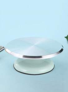 1 pieza Plato giratorio de aluminio de 10 pulgadas, base giratoria antideslizante para exhibir postres, apto para herramientas de decoración de pasteles, herramientas de repostería, utensilios de cocina, accesorios de cocina - Azul Cadete - Ver 3