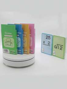 36pcs Children's Mathematical Flash Cards, Addition Subtraction Multiplication Division Practice Cards, Preschool Math Learning Activities, Homeschool Supplement - Multicolor - View 3