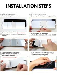 [4 Pack] 2 Pcs Privacy Soft Hydrogel Film (Not Tempered Glass) + 2 Pcs Camera Lens Protective Film Compatible With IPhone - Clear - View 11