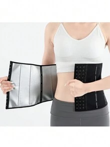 Ceinture D'entraînement De Taille Pour Femme Avec 13 Baleines En Acier, Pour La Remise En Forme, La Récupération Après L'accouchement Et La Sculpte Du Corps - Noir - Voir 3