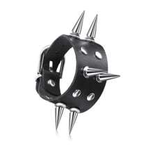 Xiacheng 1/6/9 Pieces Spiked Studded Bracelet Black Leather Rivet Punk Bracelet Cuff Wrap Bangle Snap Button Metal Wristband For Men Women - Black - View 16