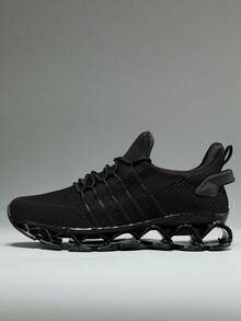 Nam Thoáng khí Điền kinh Giày dép , Nhẹ Và Thoải mái , Thích hợp Đối với Thể thao Và Giải trí Dịp - màu đen - Xem 2