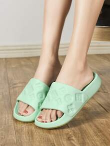 女士室內/室外家居拖鞋,夏季新款eva浴室厚底拖鞋,戶外平底涼鞋 - 薄荷綠 - 查看 2