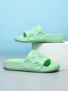 女士室內/室外家居拖鞋,夏季新款eva浴室厚底拖鞋,戶外平底涼鞋 - 薄荷綠 - 查看 3