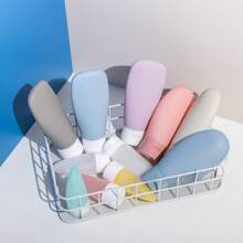 1 pièce-3 pièces Set de bouteilles de voyage (30ml/60ml/100ml) pour cosmétiques, lotion, nettoyant visage, crèmes pour les mains avec distributeur à pompe. Décoration de salle de bain, décoration d'automne, retour à l'école - Multicolore - Voir 3