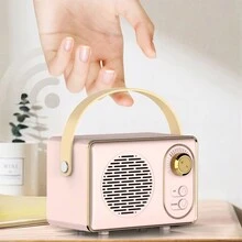 1 Miếng Phong cách Retro Cái Loa , Mini Có thể mang đi Kinh điển Retro Máy nghe nhạc Loại C Không dây Micrô Karaoke Với Cái Loa Âm thanh nổi Đối với Hát - màu xanh lá - Xem 6