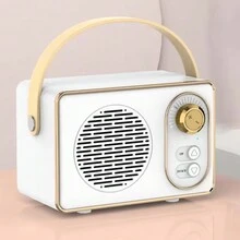 1 Miếng Phong cách Retro Cái Loa , Mini Có thể mang đi Kinh điển Retro Máy nghe nhạc Loại C Không dây Micrô Karaoke Với Cái Loa Âm thanh nổi Đối với Hát - màu xanh lá - Xem 9