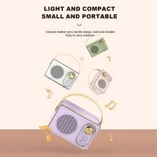 1 Miếng Phong cách Retro Cái Loa , Mini Có thể mang đi Kinh điển Retro Máy nghe nhạc Loại C Không dây Micrô Karaoke Với Cái Loa Âm thanh nổi Đối với Hát - màu xanh lá - Xem 8