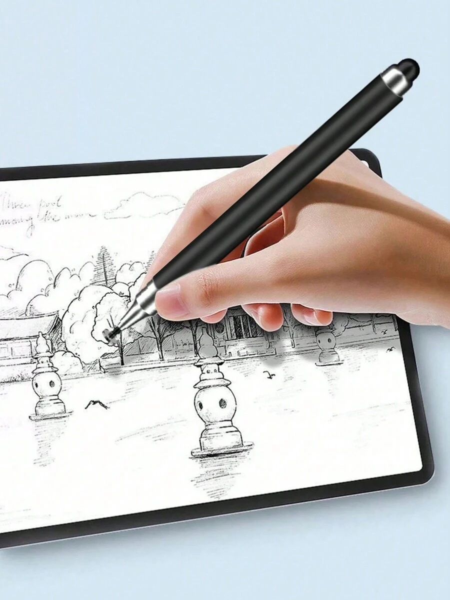 Lápiz táctil capacitivo, compatible con Apple/Huawei/Xiaomi/Tablet, para escribir a mano en teléfonos móviles y tabletas - negro - Ver 1